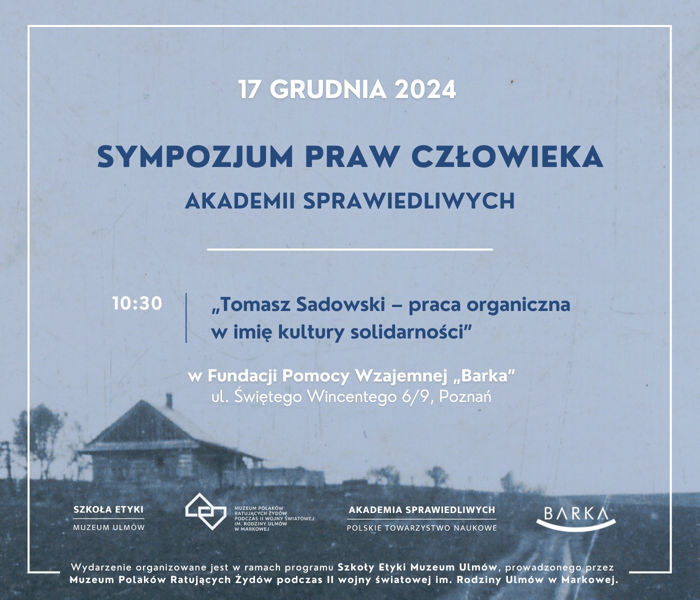 Zapowiedź spotkań z Fundacją Pomocy Wzajemnej "Barka"